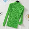 Knitted Sweater Women Pullover 2025 Half Turtleneck Jumper Sweater Autumn Winter Solid Slim Chic Streetwear Long Sleeve Top Y2K 2