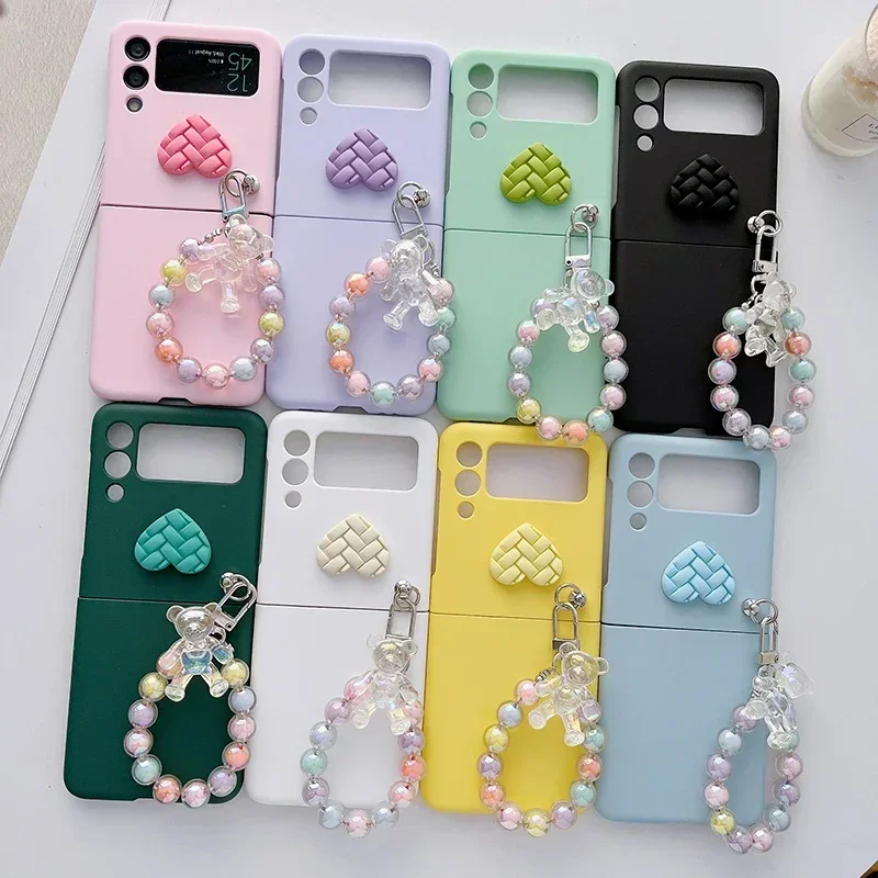Charming Bear Beaded Bracelet Candy Color Hard Case
