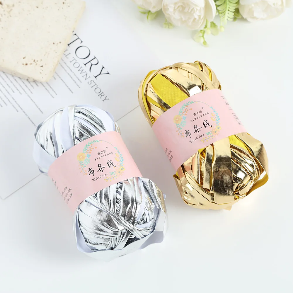 100g Metal Imitation Leather Cloth Strip,Colorful Hand Woven Bag Doll Material Bag,Soft and Sturdy, Not Too Tight To Hold Hands 3