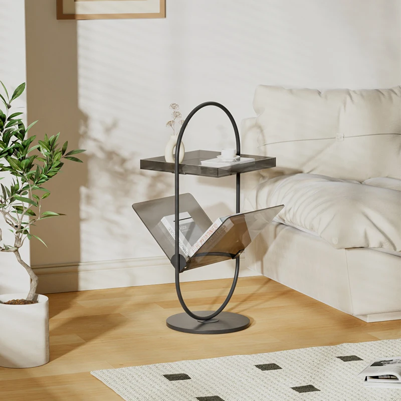 Designer Side Table Leisure Storage Organizer Trendy Mini Creative Magazine Rack Minimalist Coffee Table Furniture Estante FYMR