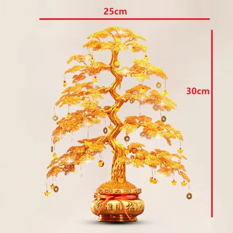 Li Xi Tree 30x25cm Wealth Tree Creative Decoration Lucky Tree Chinese Feng Shui ...