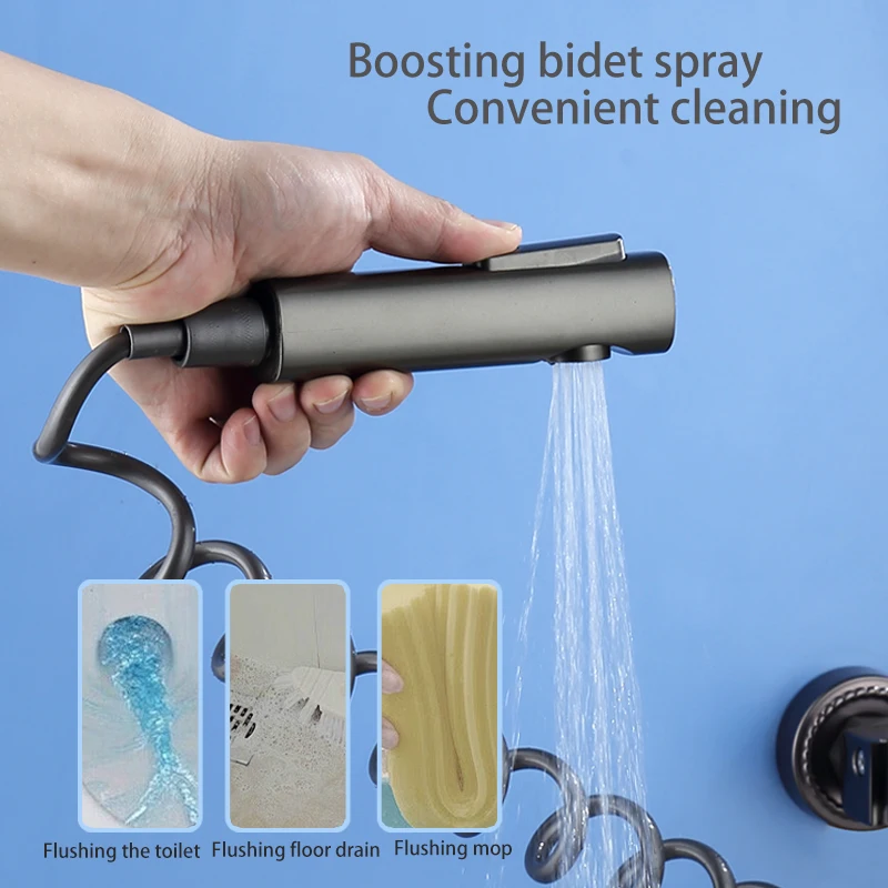 Modern Bathroom Piano Shower Set 4 Functions Rainfall Shower Head Bathtub Faucet Shower System Set 3