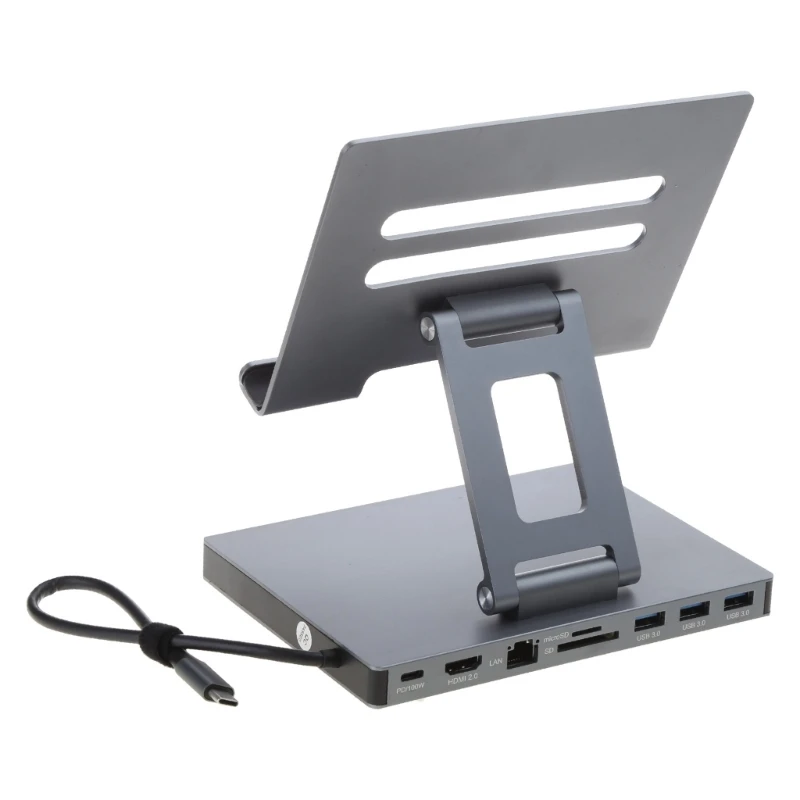Usb c Docking Station Suporte para Montagem para Notebook Dock Station Suporte com 2x Hdmi 4k Ethernet Pd100w 5gbps Usb 3.0 Dropshipping