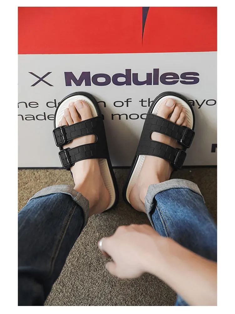 شباشب شاطئ صيفية للرجال صنادل مريحة تسمح بمرور الهواء خفيفة للغاية شباشب رجالية داخلية وخارجية مقاس كبير 46 47