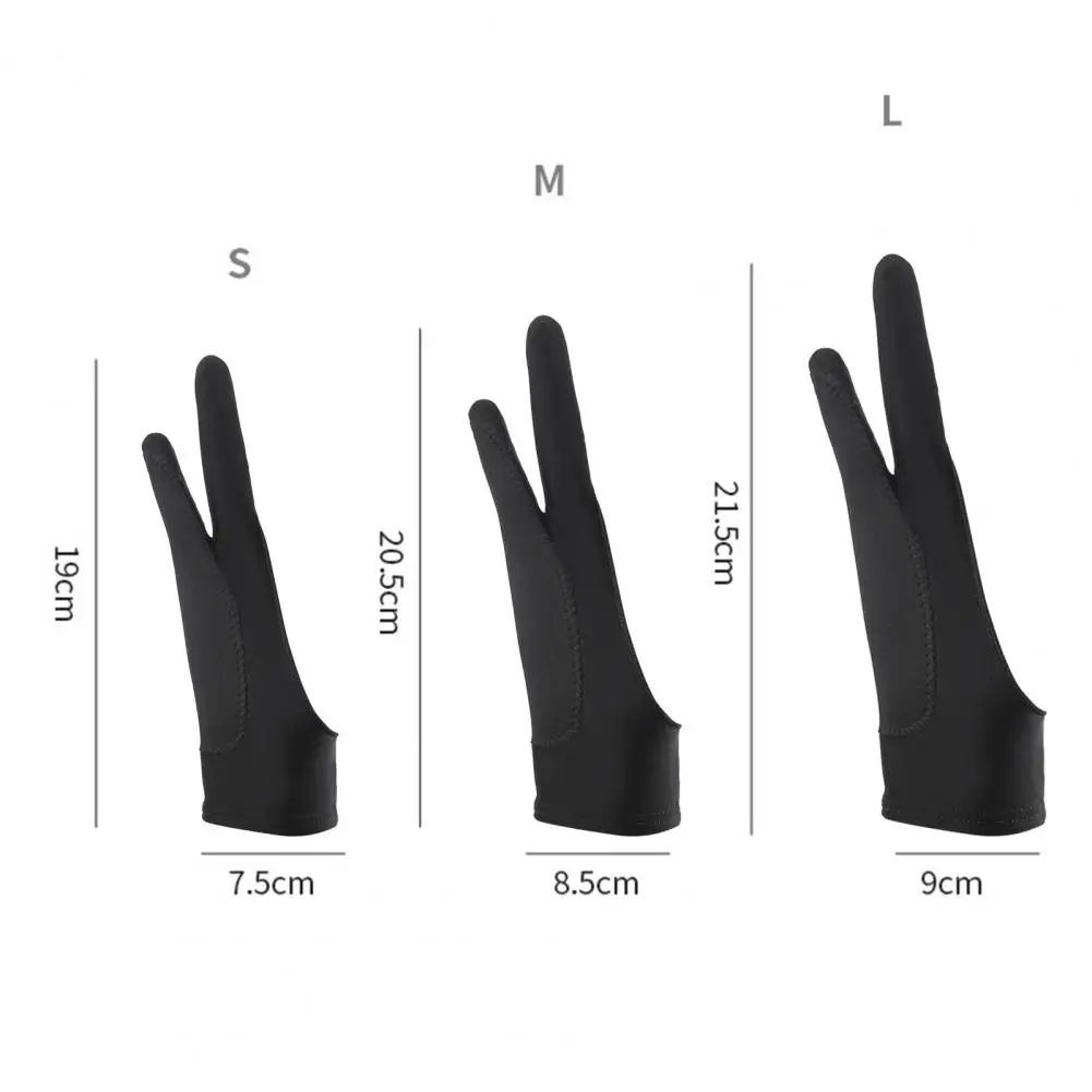 

Soft Fabric Pencil Graphics Dirt Resistant Sweat Absorption Tablet Sketching Gloves for Artist