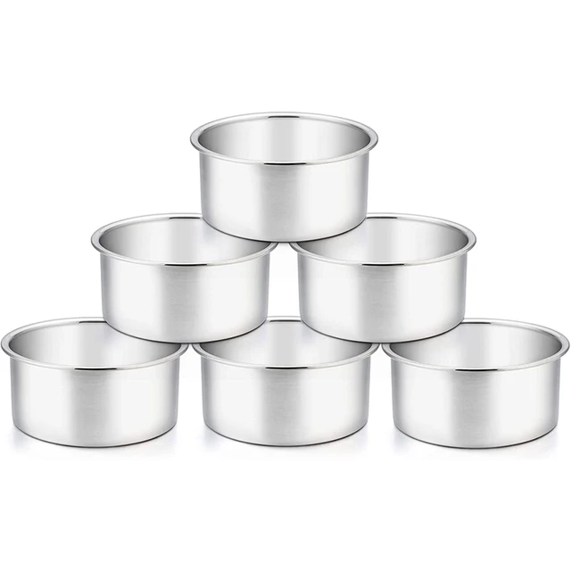 Inch Cake Pan,6 Piece Mini Cake Pan Round Tier Baking Cake Pans