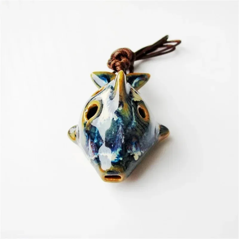 6 Hole Alto Ocarina Cartoon Tortoise Wind Orff Musical Instrument Flute Ceramic Flauta With Lanyard For Childen Student Beginner