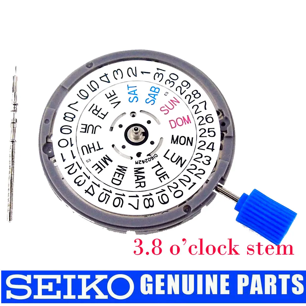 English SPANISH Accuracy 24 Jewels NH36 NH36A Auto Watch Movement Black/White Date Wheel High Quality Wristwatch Replacement