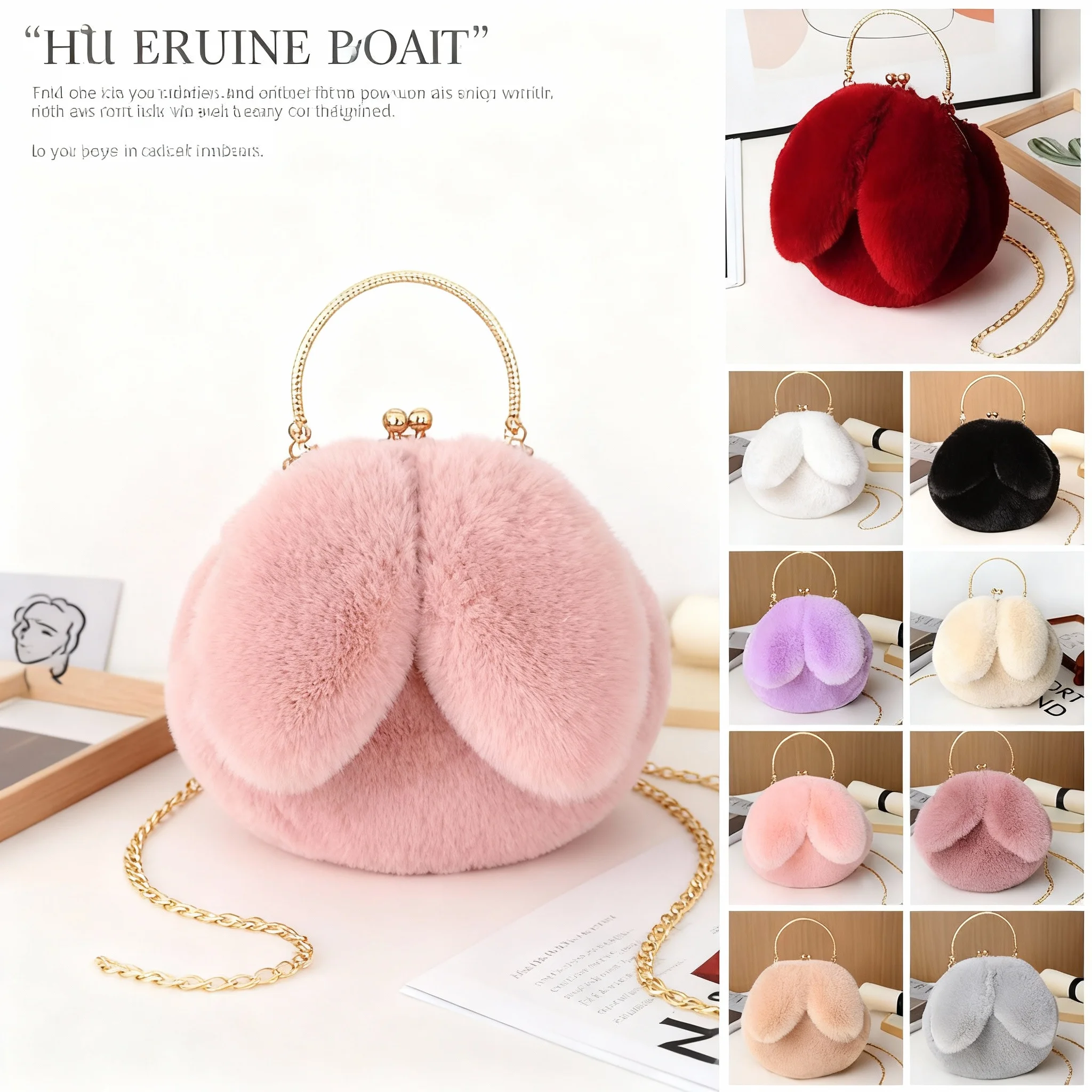 KoreanVersionCutePlushRabbitCrossbodyBagforWomenGirlsNewRabbitEarShoulderMessengerPurseHandbag-AliExpress1524