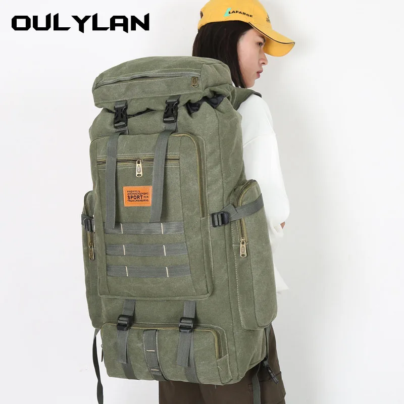 

Outdoor 80L Hunting Bags 600D Nylon Waterproof Trekking Backpack Military Rucksacks Outdoor Training Molle Tactical Knapsacks