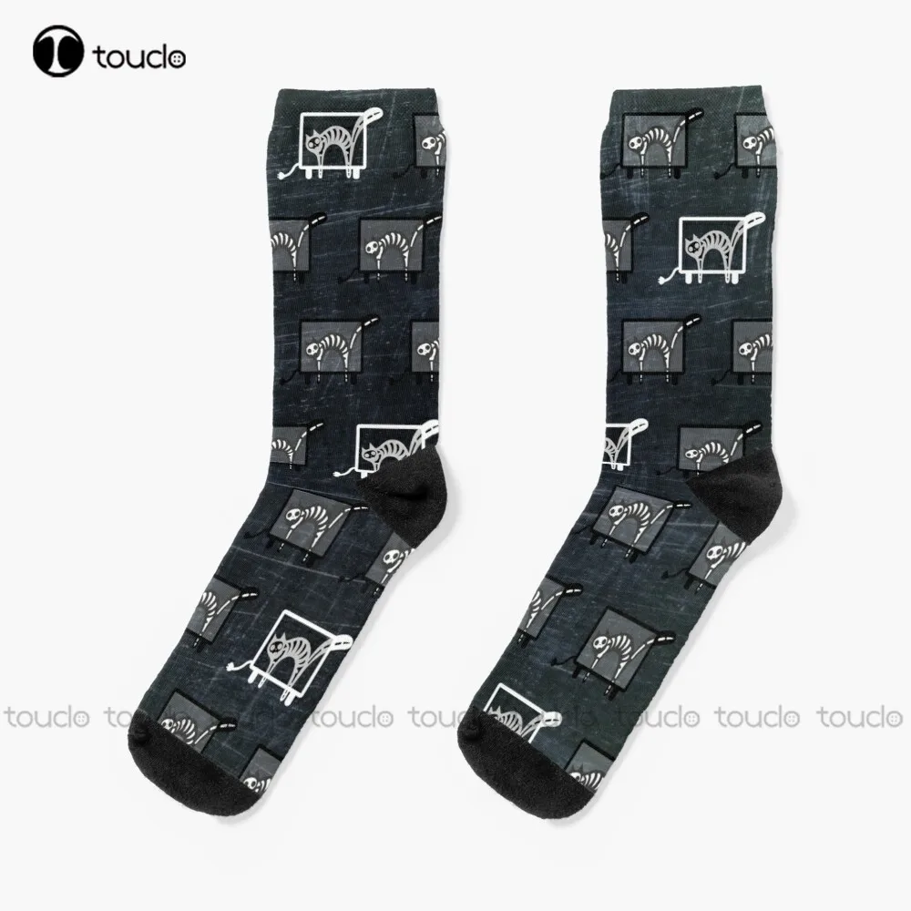 

X-Ray Cat - Skeleton Kitty Socks Halloween Novelty Socks For Men Street Skateboard Socks Christmas New Year Gift Unisex Adult