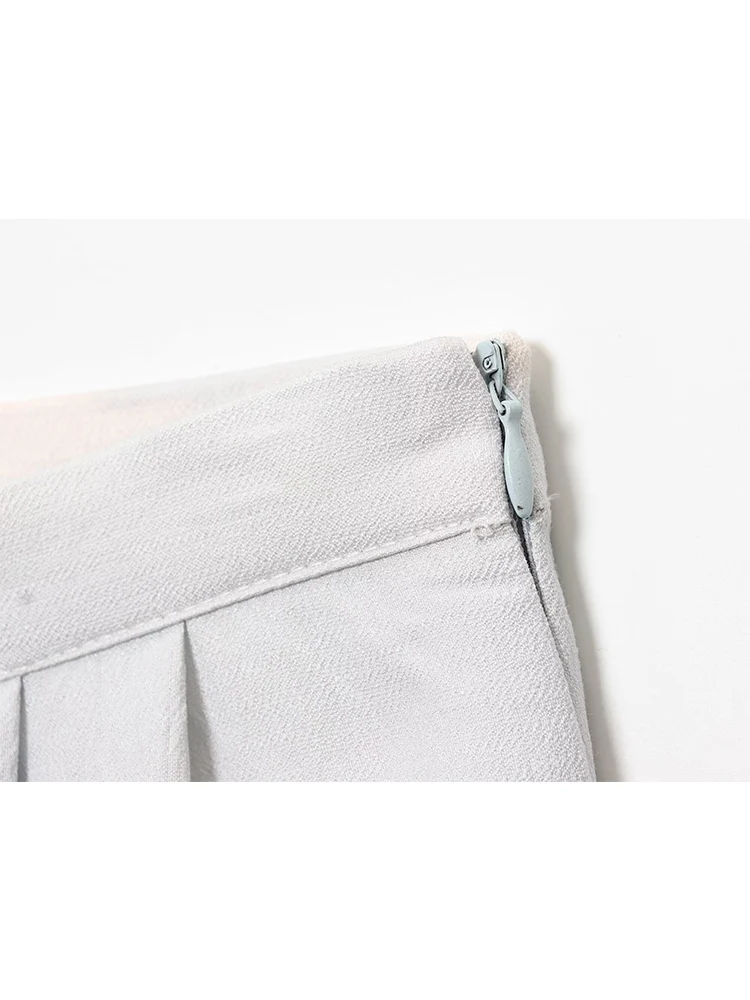 TFMLN New Women Fashion Printed Pleated Skirts Sets Chic Cut Out Sleeveless Short Top Maxi Skirt 2PCS Summer Lady Holiday Suits