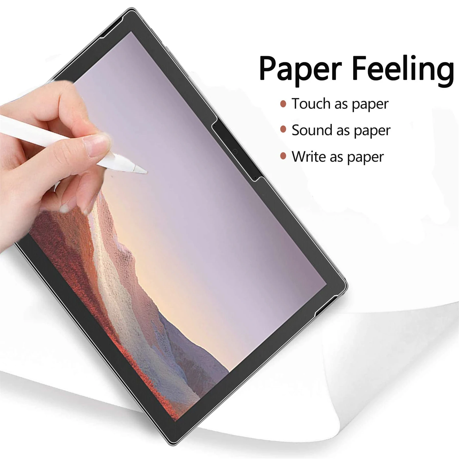 Tempered Glass Film for Surface Pro 7 Plus / Pro 7 / Pro 6 / Pro 5 / Pro 4 (12.3 inch) Screen Protector 9H Hardness 2.5D 12.3" 6