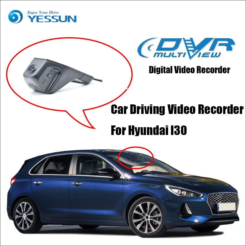 

YESSUN Car Front Dash Camera CAM / DVR Driving Video Recorder -For iPhone Android APP Control Function For Hyundai I30