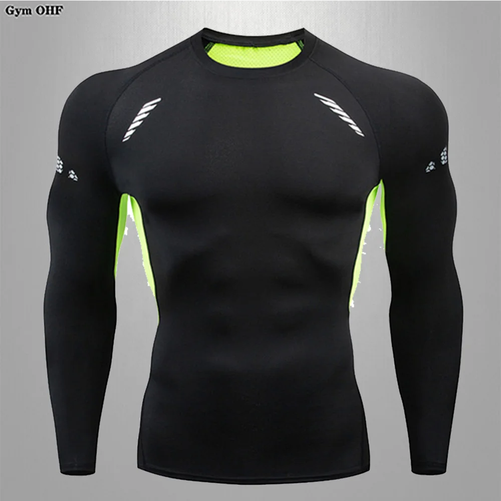 Compression T Shirt Sport T Shirt Running T Shirts Running T Shirt Fitness Clothes Sports Leggings Men's Running Fitness Sports Tights Cycling Sports Quick Dry Men's Tights Athletic Exercise T-shirt Jogging Compression