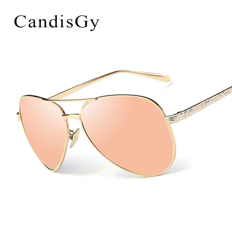 

Pilot Mirror Sunglasses Women New Brand Designer Sun Glasses Metal Frame cool Pink Fashion Lady Shades UV400