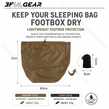 3F UL GEAR Waterproof Sleeping Bag Foot Cover Ultralight Footbox Protector for Tent Condensation Camping 3F UL GEAR 5