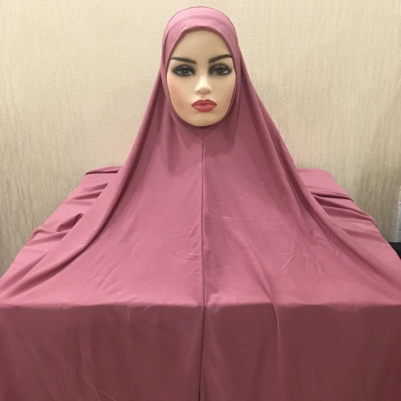 

Big Size XXL 120*110cm Muslim Pray Hijab Amira Pull on Scarf Headscarf Islamic Scarves Long Top Cover Turban Caps Bonnet