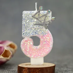 Elegant Crown Princess Cake Jewelry Decoration and Artistic Birthday Candle Set (5)