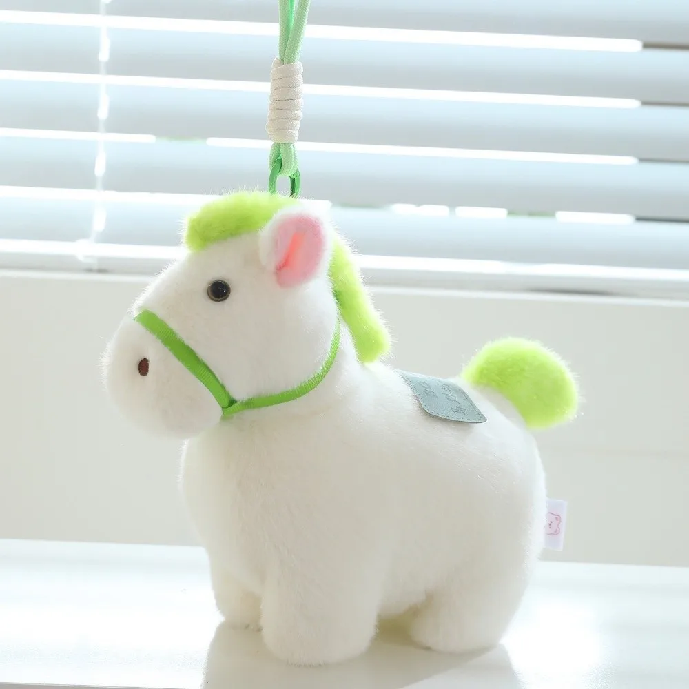 Cartoon Pony Pendant Steed Doll Animal Chinese New Year Gift Chinese Style Mascot Doll Plush Horse Keychain Festive Decor