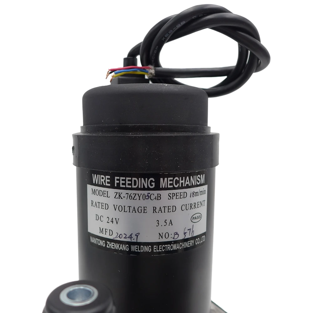 DC24V 76ZY-05 Wire Feeder Motor 1.0-1.2mm 18m/Min Double Drive Mig Wires Feeding Assembly Motor With Tachometer Feedback C4B 2