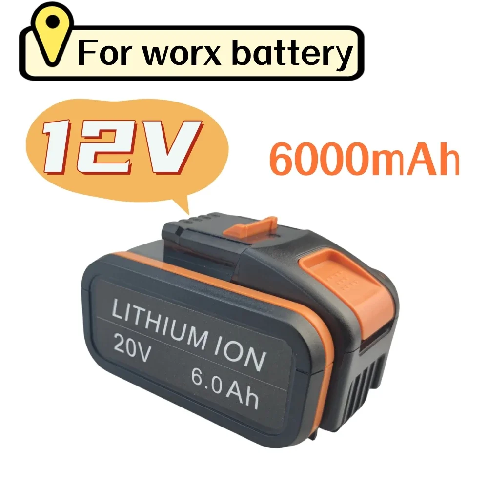 

100% Original Worx WA3553 20V 6.0Ah Battery Cordless Power Tool Spare Batteriies WA3553 WX390 WA3551 WX176 WX178 Battery