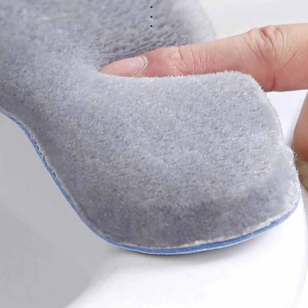 Toilet Seat Cover Bathroom Toilet Cushion Washable Soft Warmer Mat Cover Pad 38*10cm