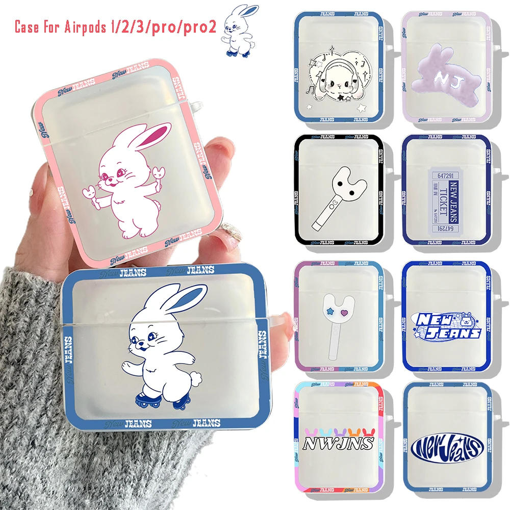 Popolare New Girls Kpop Band Case Per Airpods Pro 2 3 1 Pro2 Chandler Apple Air Pod Cover Cute Rabbit Jeans Hype Boy Funda