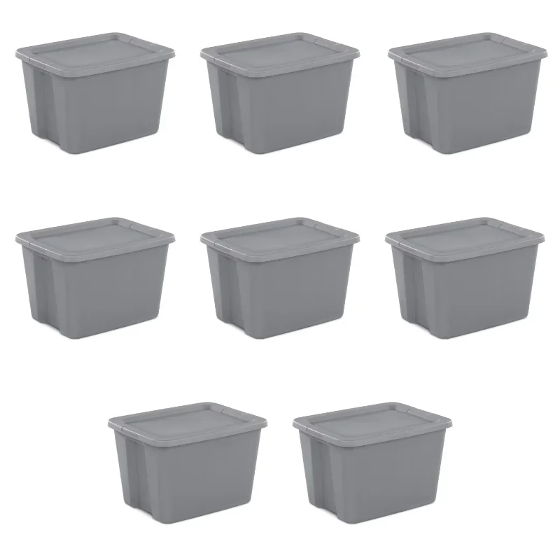 

Sterilite 8PCS 18 Gallon Plastic Storage Containers Tote Box Storage Bin Set,BPA-free and Phthalate-free