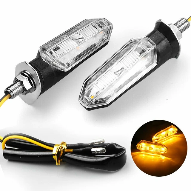 2 Stück Universal LED Motorrad Blinker Licht Rücklicht Lampe 12V IP67  wasserdicht Bernstein Blinker Blinker - AliExpress