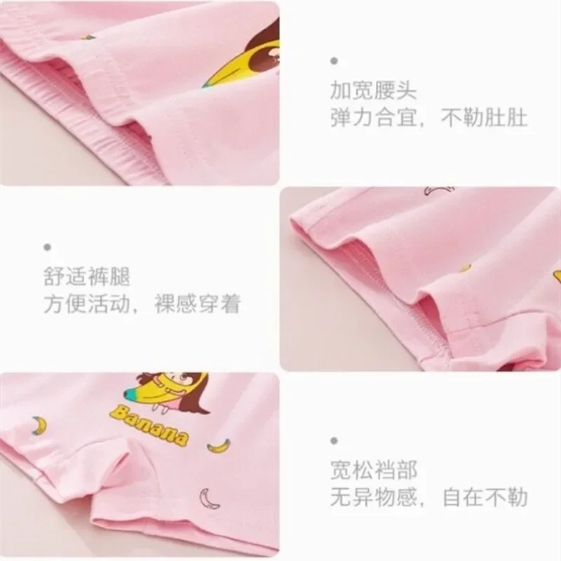 Girls kids underwear sets 4Pcs/Lot Random Color Girls Cartoon Underwear Children Cotton Panties Soft Boyshorts Size 2T-12T