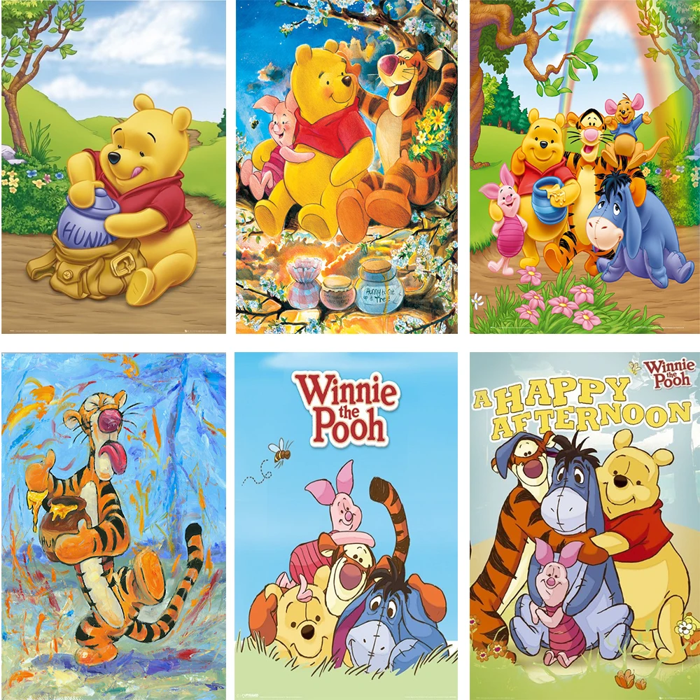 Pittura Fai Da Te Decorazione Della Parete Winnie The Pooh Immagini Di Strass Regalo Per Bambini Kit Di Arti E Mestieri Fatti A Mano Trapani Completi 