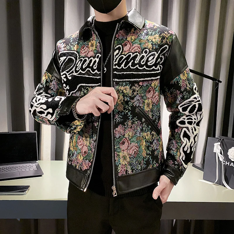 Made for You fashion trends Les Hommes Jacquard logo bomber jacket bomber  jackets of men