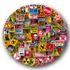 50/100pcs Cartoon Warning Stickers Danger Banning Skateboard Guitar Laptop Motorcycle Car Classic Toy Cool Decals Sticker 2