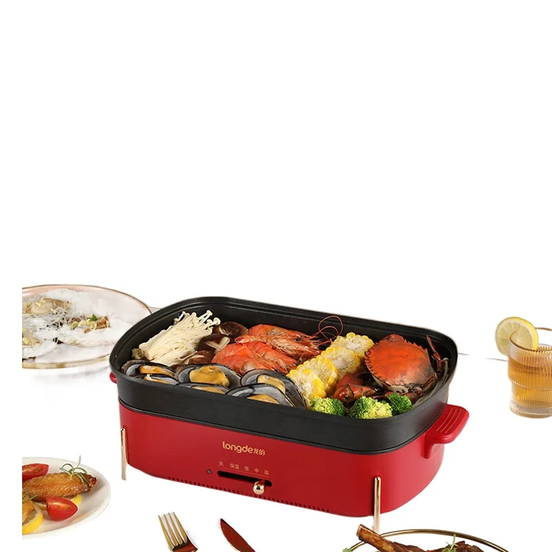 L Multi-Functional Cooking Pot Cooking Pot Barbecue Pan Electric Baking Non-Stick Pan electric skillet