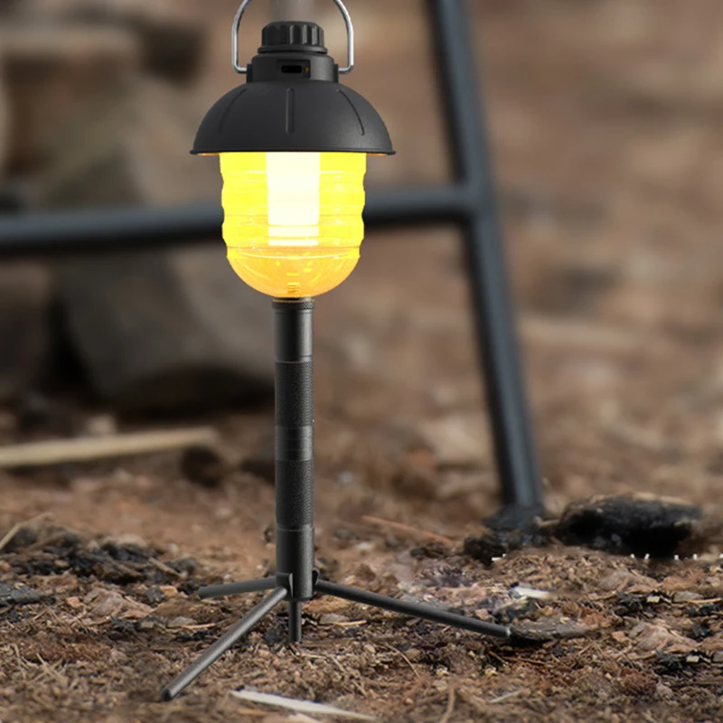 TINSOL Aluminium-Laternenständer, Camping-Lampenstange, faltbare Lichtstütze, Halterung für Lampe, Kamera, Telefon, Stativständer für Picknick – Detail 5
