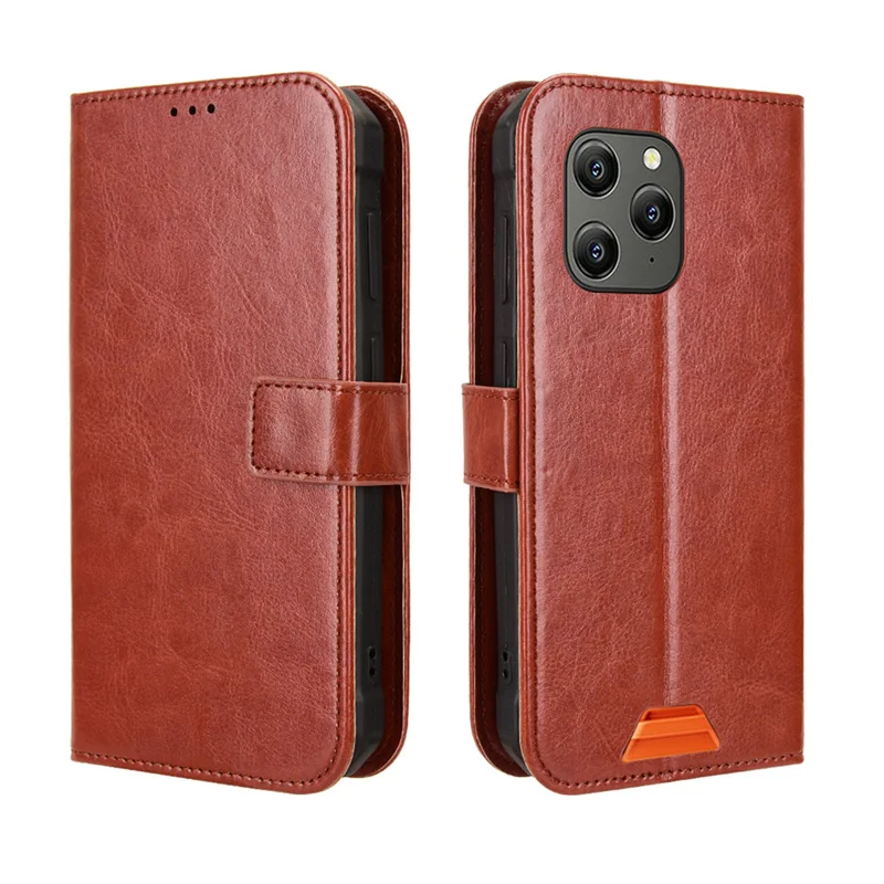 Luxury Crazy Horse Leather Case for Blackview BV5300 Series - Fit in Black