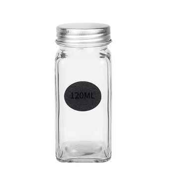 120ML Seasoning Shaker Bottles Glass Spices Condiment Jars Kitchen Salt and Pepper Shaker Spices Boxes for Kitchen Gadget Tool 4
