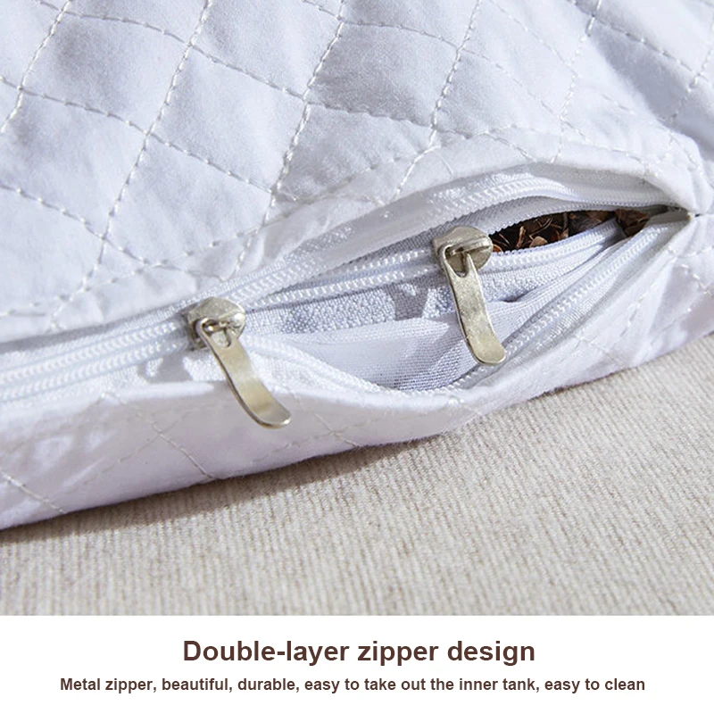 Holaroom Bedding Pillow Neck Protection Pillows Plaid Shaped Buckwheat Husk Filling Cushion for Home Sofa Office Nap Sleeping 5