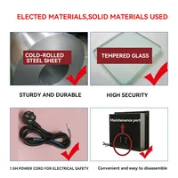 Отдельно стоящий электрический обогреватель для гостиной, декоративный шкаф во французском стиле со встроенной 3D-каменной вставкой, реалистичное пламя — изображение 4