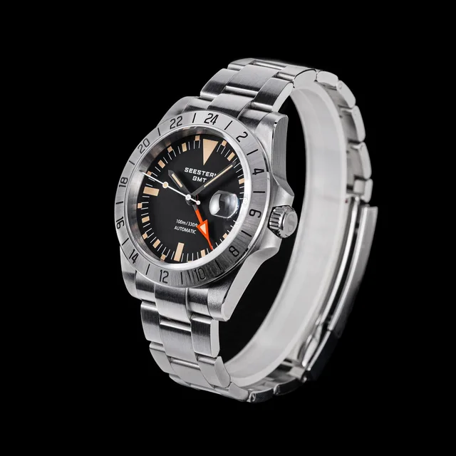 SEESTERN GMT S463自動巻き腕時計 黒 SEESTERN GMT S463自動巻き腕時計 黒