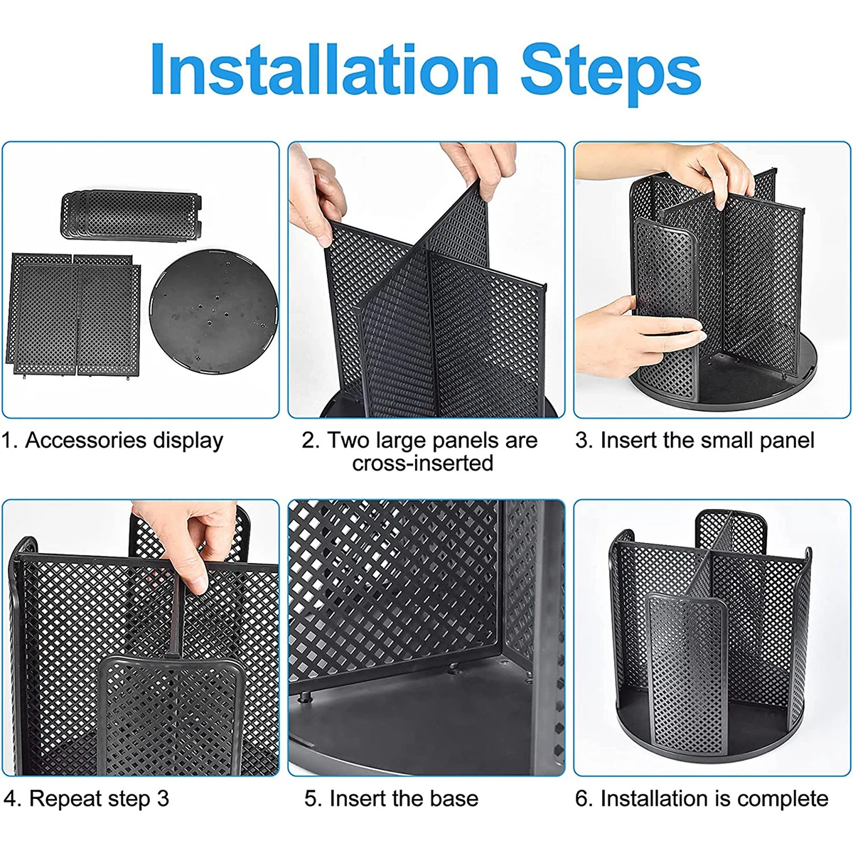 Porte-Gobelet De Bureau Rotatif 360° - Support Tasse, Bouteille, Casque - Clip Table Sans Perçage, Détachable - 13