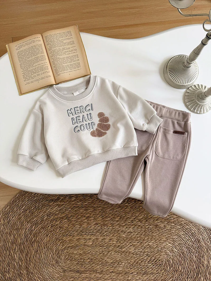 Autumn Baby Clothes Set Cotton Hoodie Pants