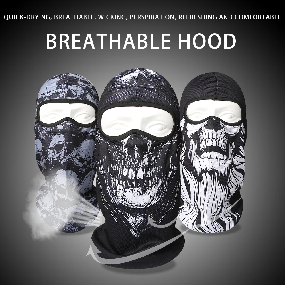 Skull Balaclava Mask Men Cycling Cap Snowboard Ski Face Cover Motorcycle Bicycle Hat Bandana Scarf Neckwarm Breathable Windproof 6