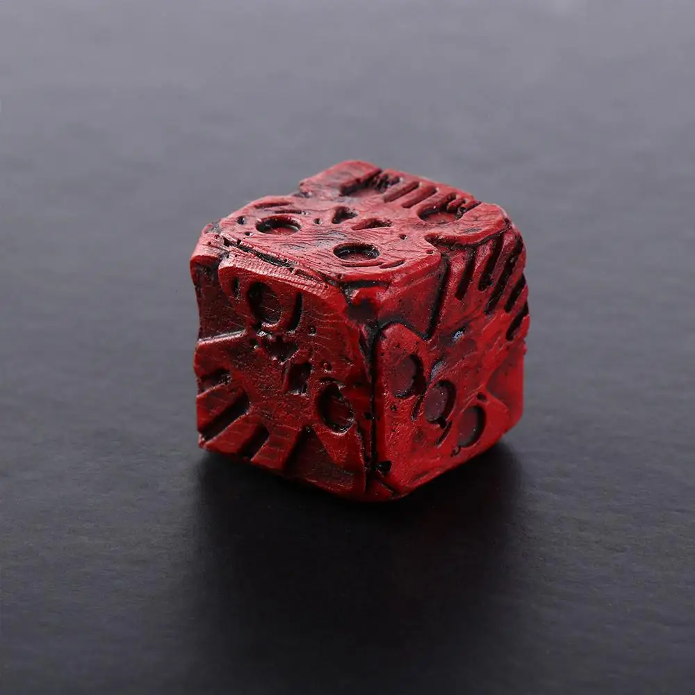 

Scary Skull Dices Resin Wear-Resistant Ghostly Dice Set Hand Carved Zombie Apocalypse Dice Spooky Board Game Skeleton Cube Dice