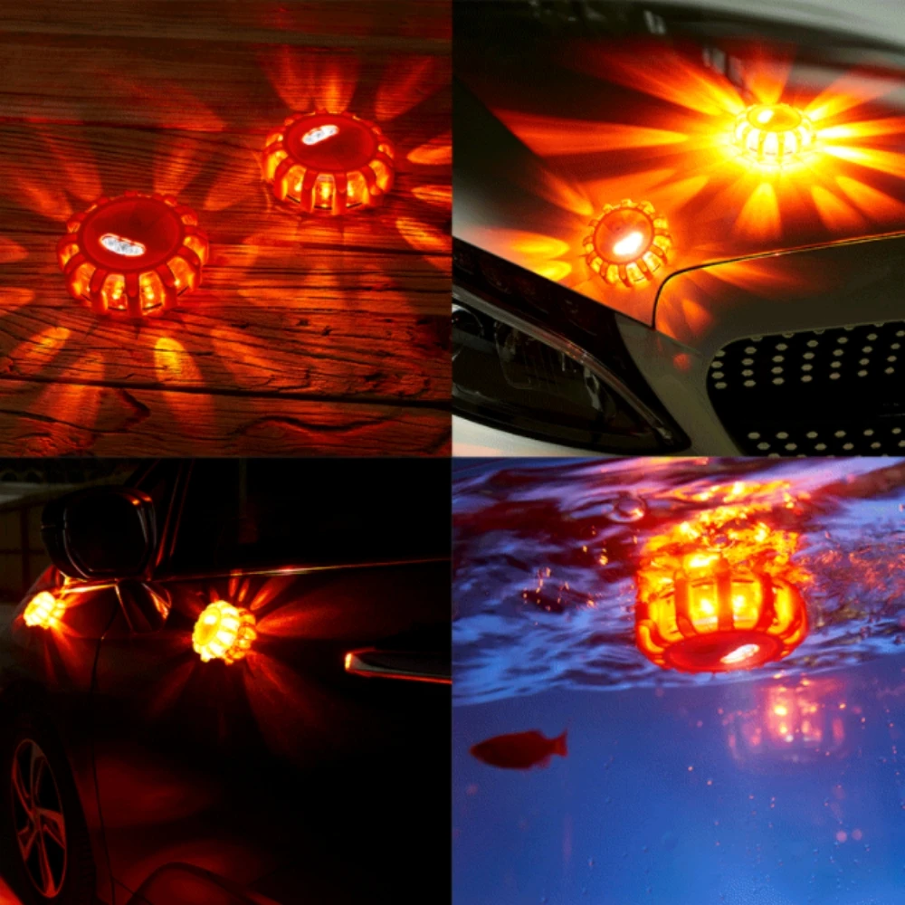 LED Light Portable Flashlight Emergency Light Car Strobe Light Magnetic Emergency Roadside Safety Light IP44 Road Flares Rescue Light LED Strobe Warning Flashlights Car Beacon Lamps