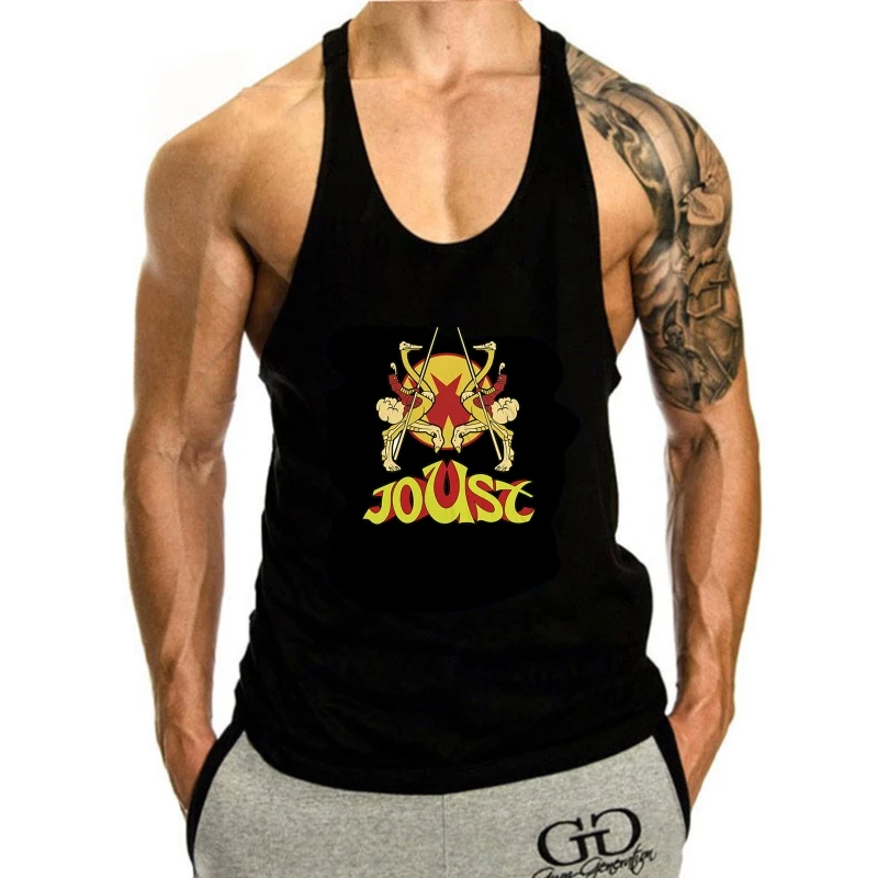 

Joust tank top men Retro 1980's Arcade Game Vintage Video Games Cotton Graphic Tee Cotton tank top men For Men