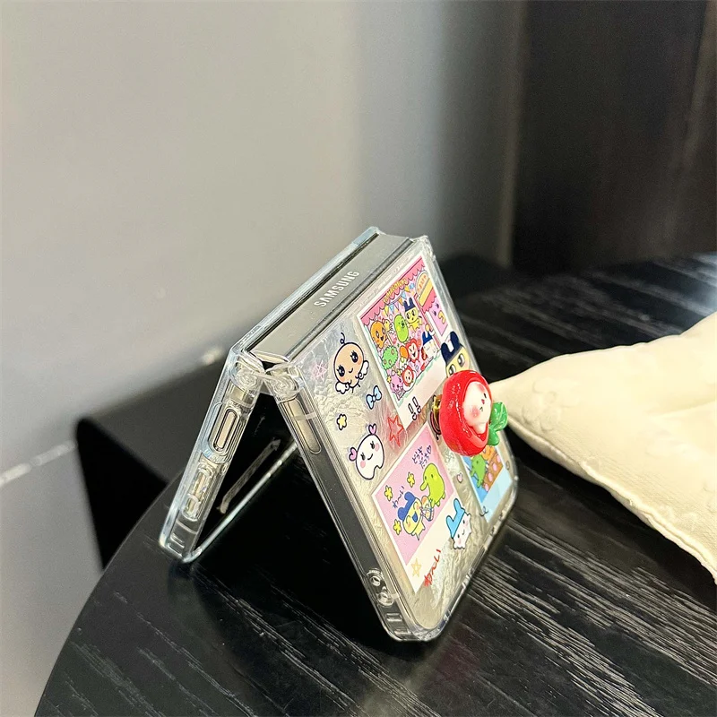 Kawaii Cartoon Animal Phone Case For Samsung Galaxy Z Flip 7 6 thumbnail 4