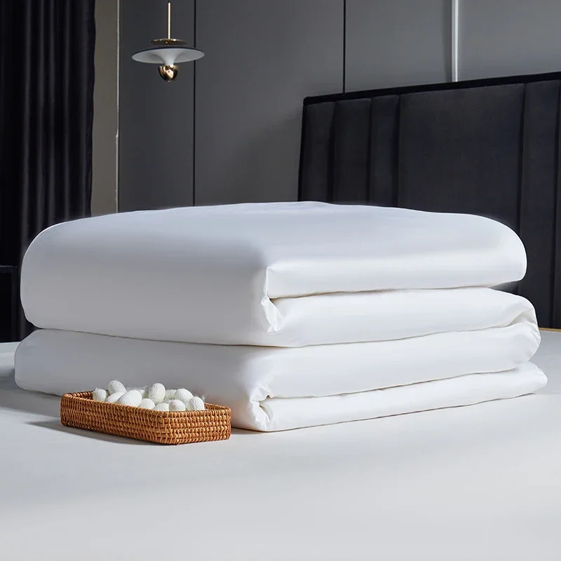 100% Pure Mulberry Silk Comforter Lightweight Cool Summer Use Breathable Cotton Shell Bedroom Bedding 6