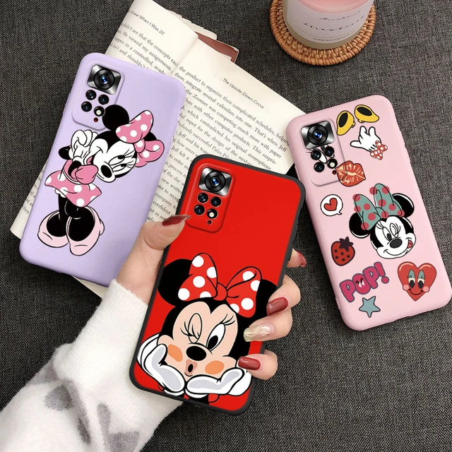 Fundas Para Xiaomi Redmi Note 11 Pro + 5G 4G/5G 11S (Con Pulsera) Suave  Borde Cuadrado De Dibujos Animados (Mickey Minnie) Patrón Cubierta Trasera  Teléfono Funda